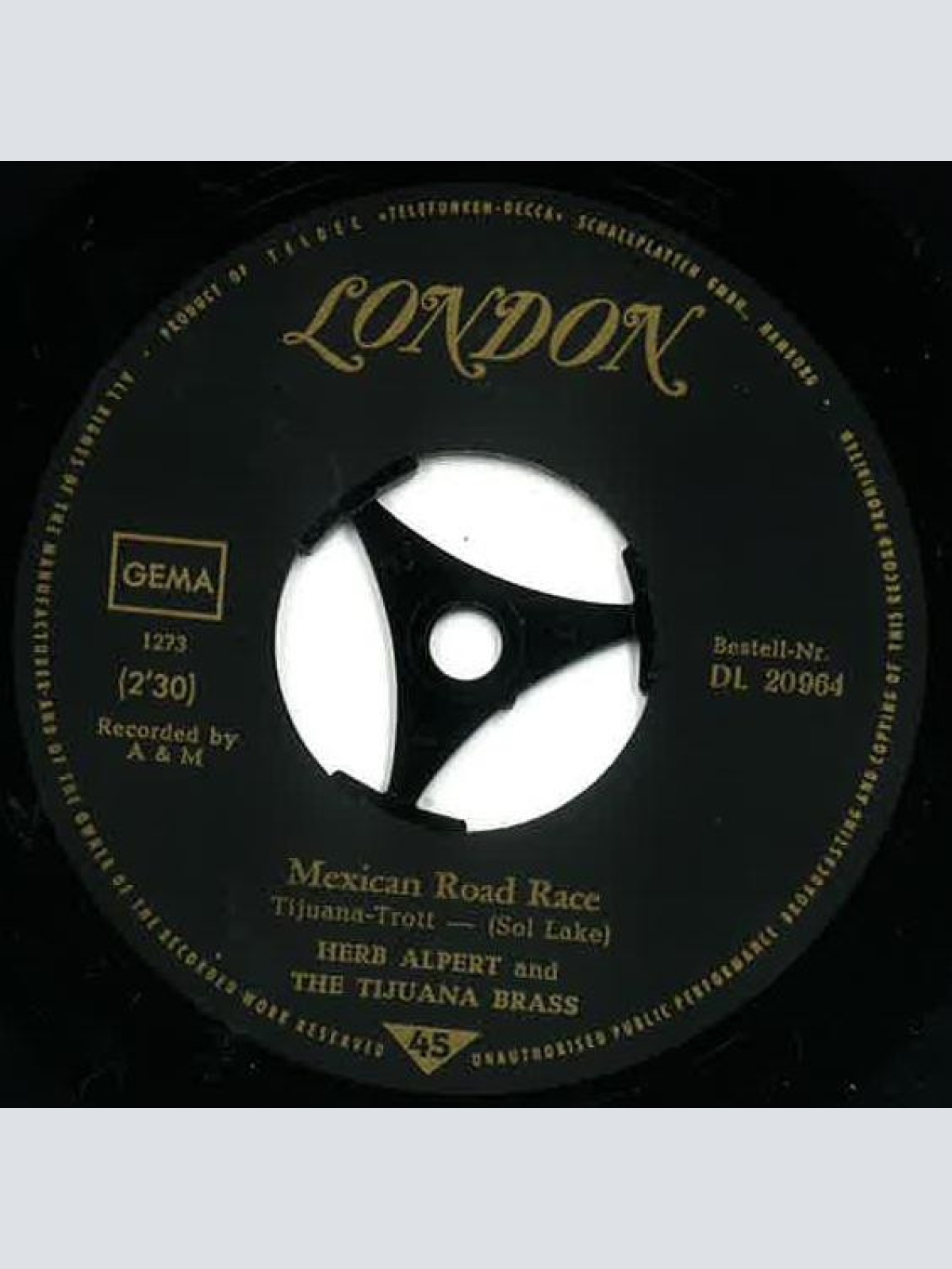 Vinyl / Herb Alpert & The Tijuana Brass - Wade In The Water / Mexican Road Race