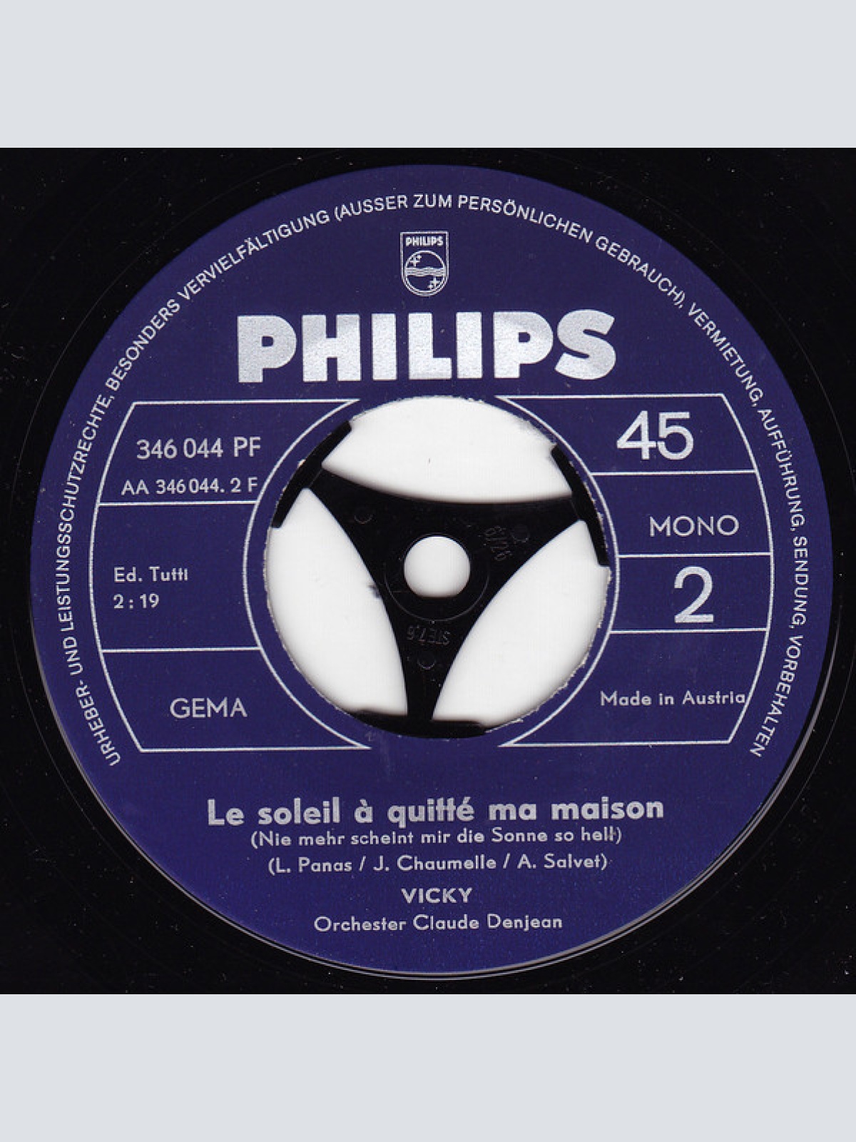 Vinyl / Vicky* - L'Amour Est Bleu