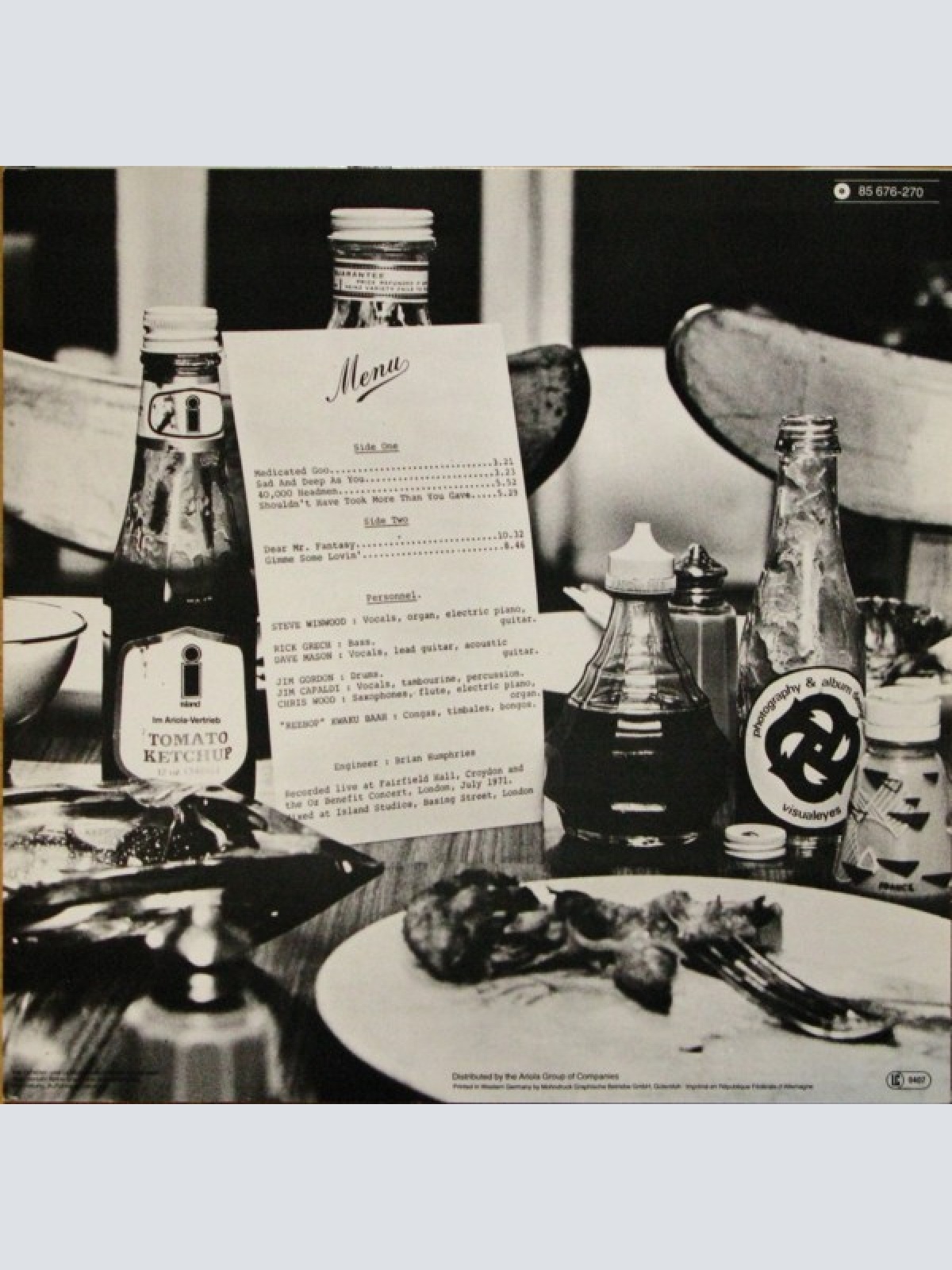 Vinyl / Traffic - Welcome To The Canteen