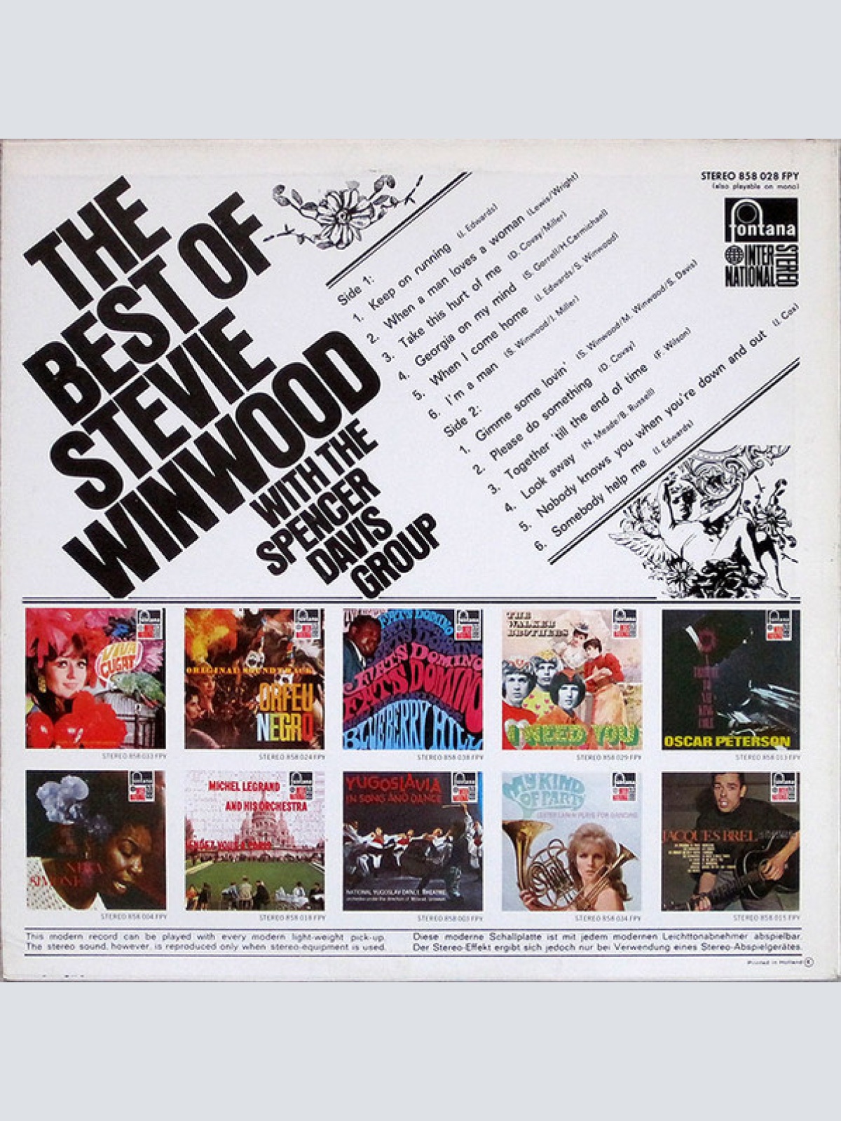 Vinyl / Stevie Winwood* with The Spencer Davis Group - The Best Of Stevie Winwood With The Spencer Davis Group
