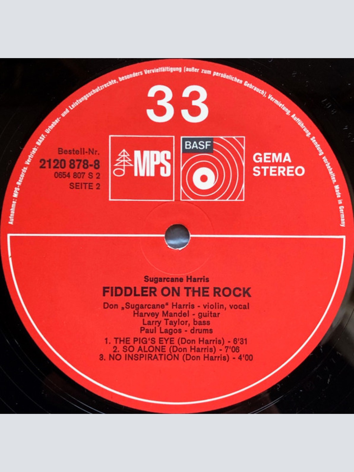 Vinyl / Don 'Sugar Cane' Harris* - Fiddler On The Rock