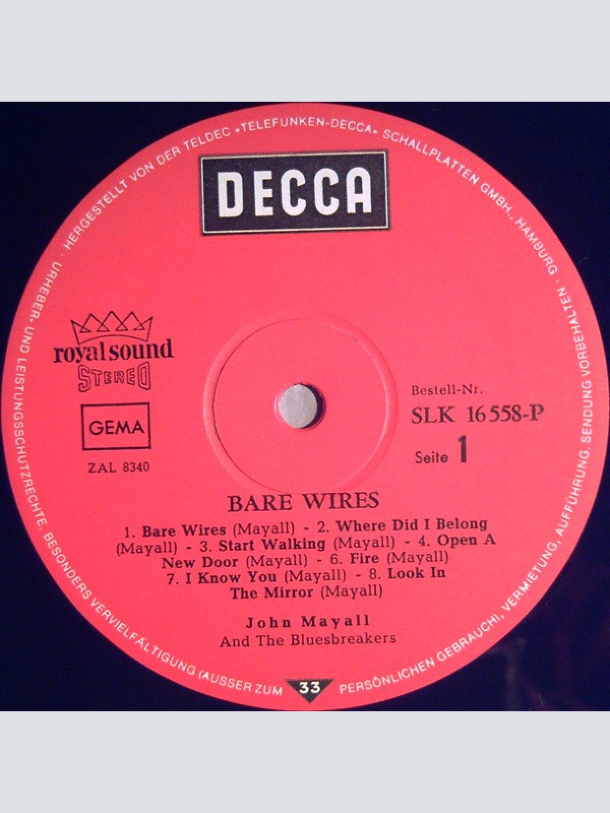 Vinyl / John Mayall's Bluesbreakers* - Bare Wires