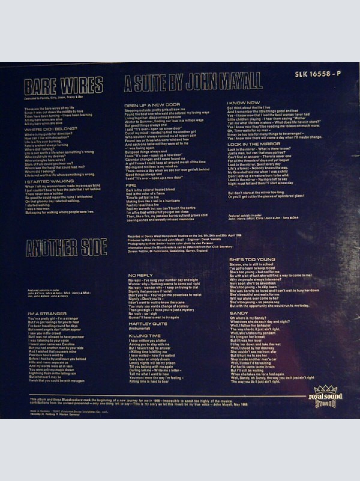 Vinyl / John Mayall's Bluesbreakers* - Bare Wires