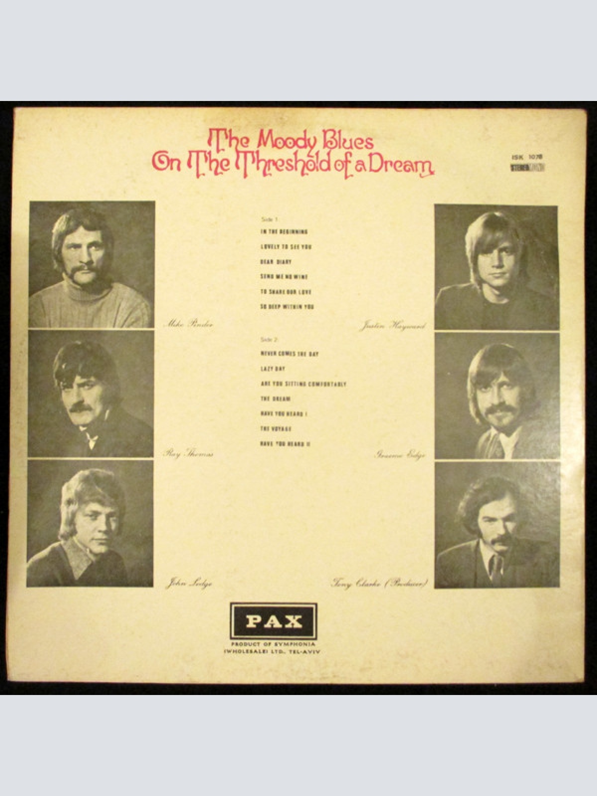 Vinyl / The Moody Blues - On The Threshold Of A Dream