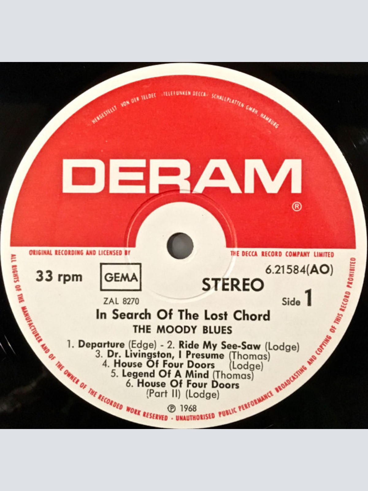 Vinyl / The Moody Blues - In Search Of The Lost Chord