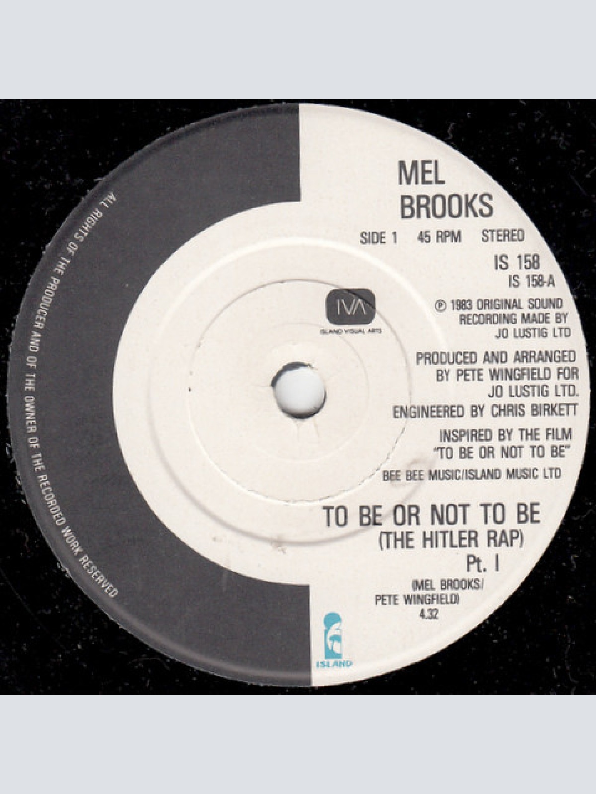 Vinyl / Mel Brooks - To Be Or Not To Be (The Hitler Rap)