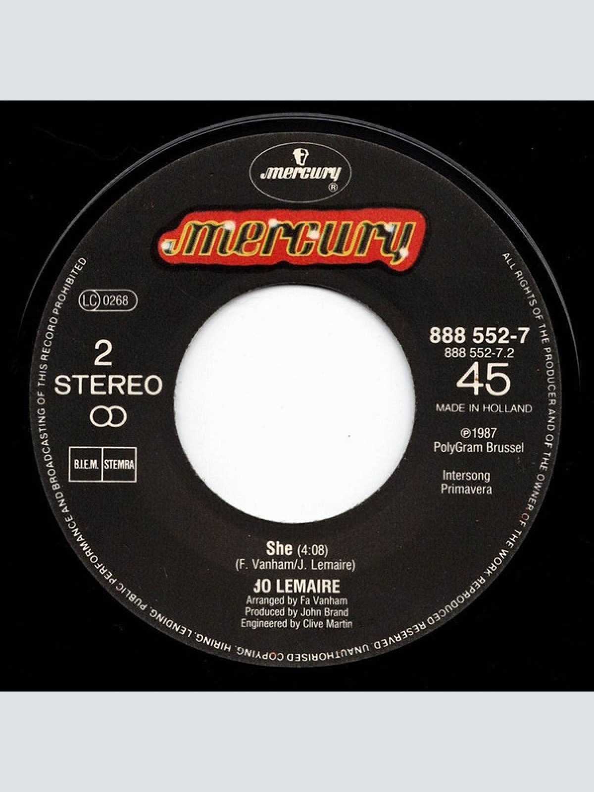 Vinyl / Jo Lemaire - Stand Up