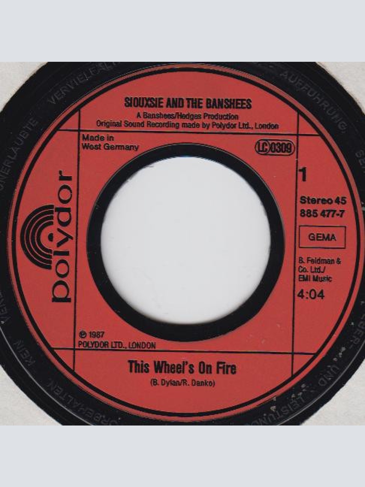 Vinyl / Siouxsie & The Banshees - Wheels On Fire