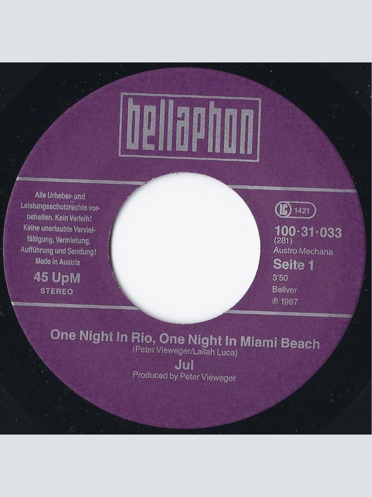 Vinyl / Jul* - One Night In Rio, One Night In Miami Beach