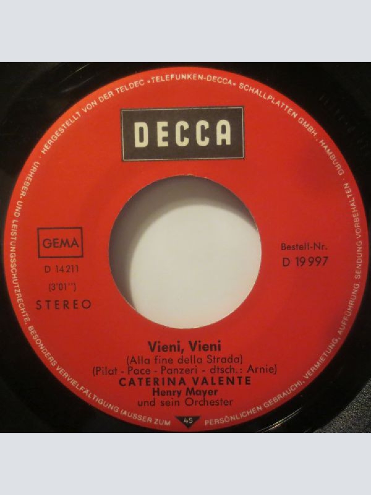 Vinyl / Caterina Valente - Vieni, Vieni