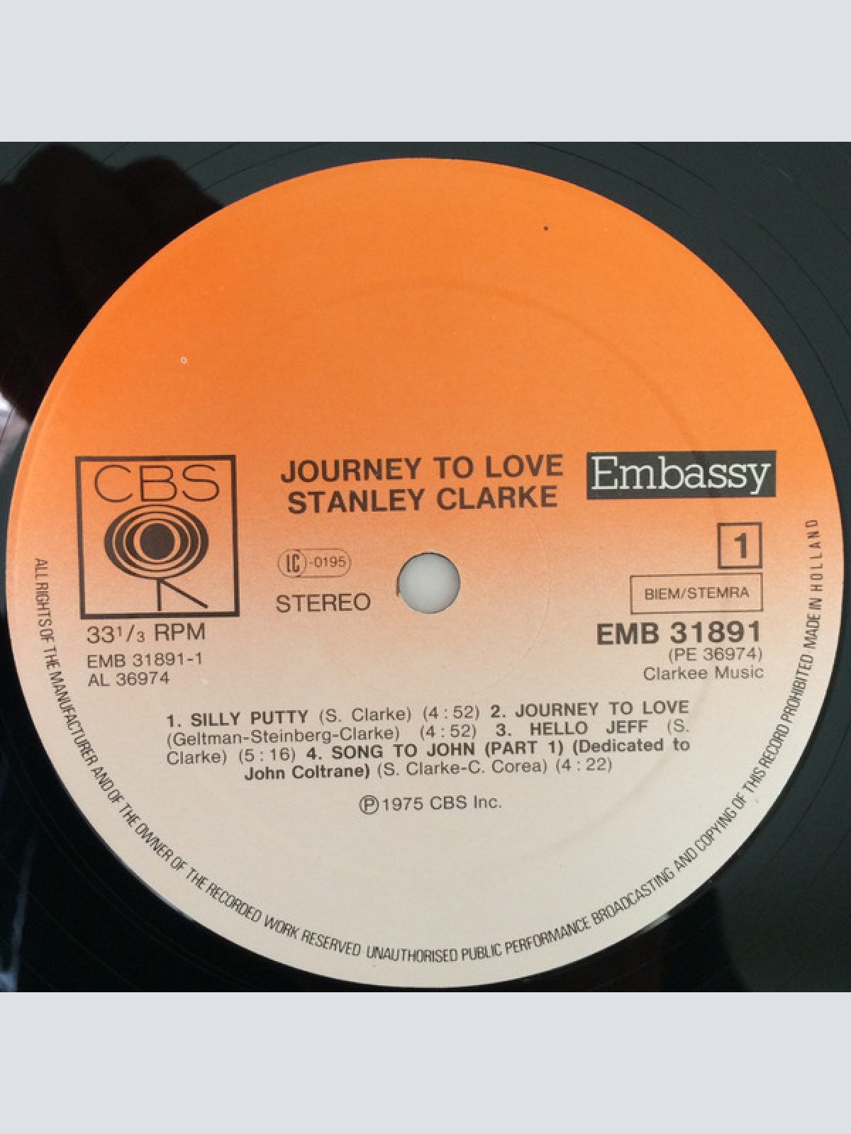 Vinyl / Stanley Clarke - Journey To Love