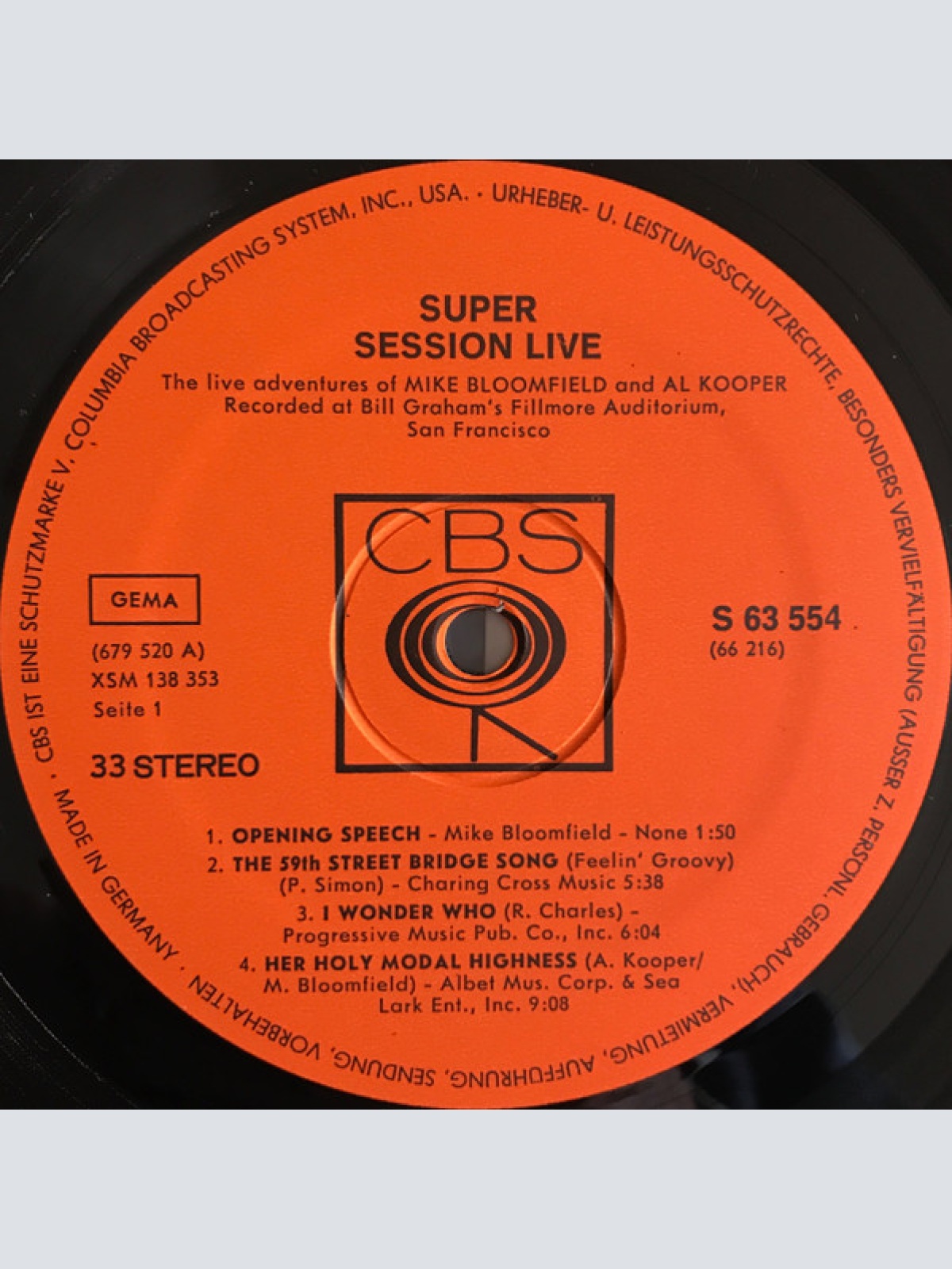 Vinyl / Mike Bloomfield And Al Kooper - The Live Adventures Of Mike Bloomfield And Al Kooper