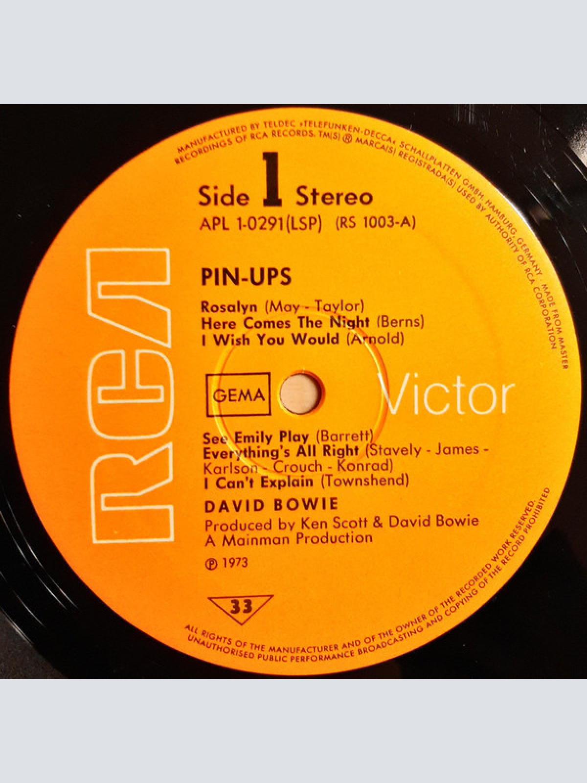 Vinyl / Bowie* - Pinups