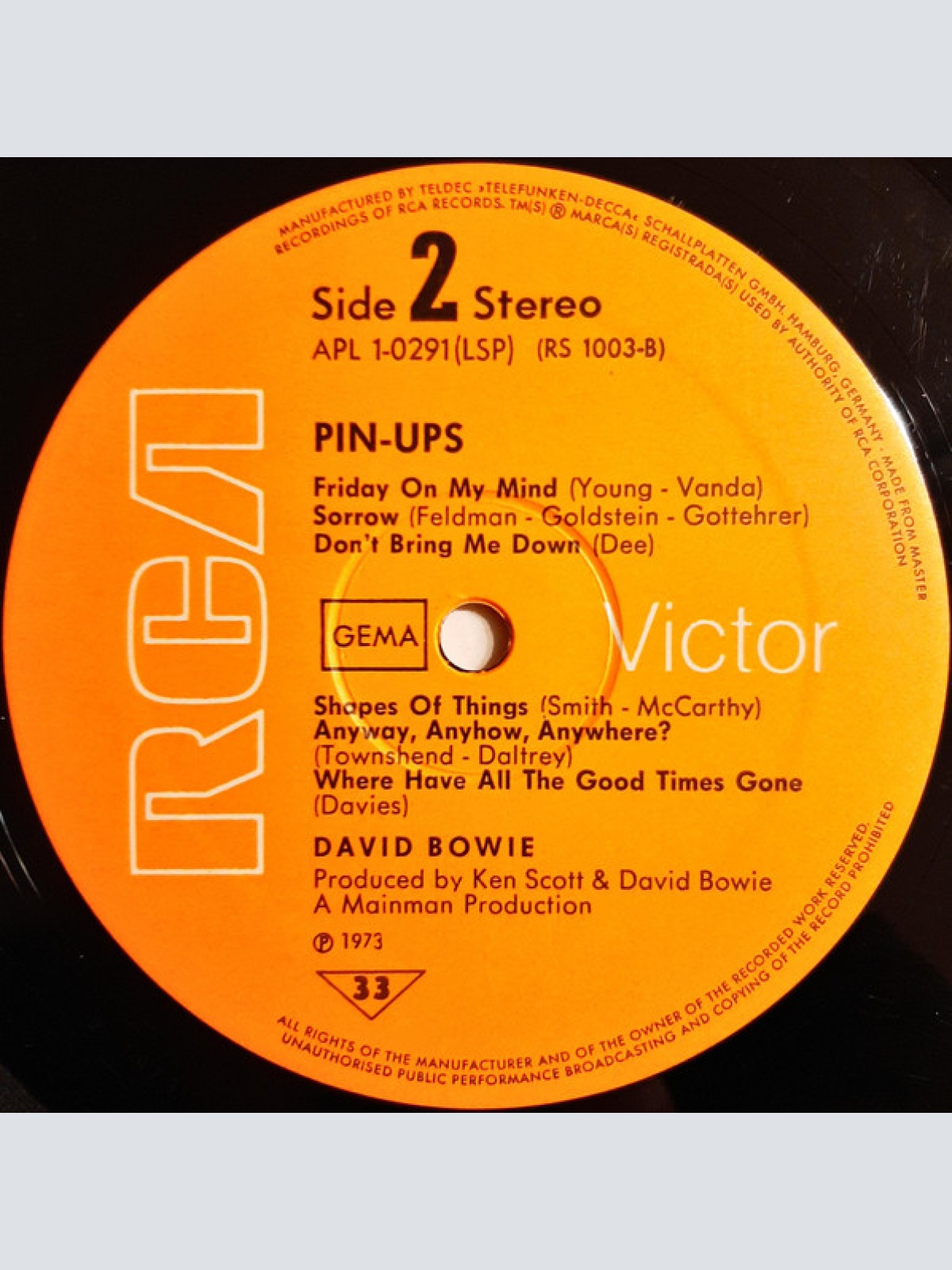 Vinyl / Bowie* - Pinups