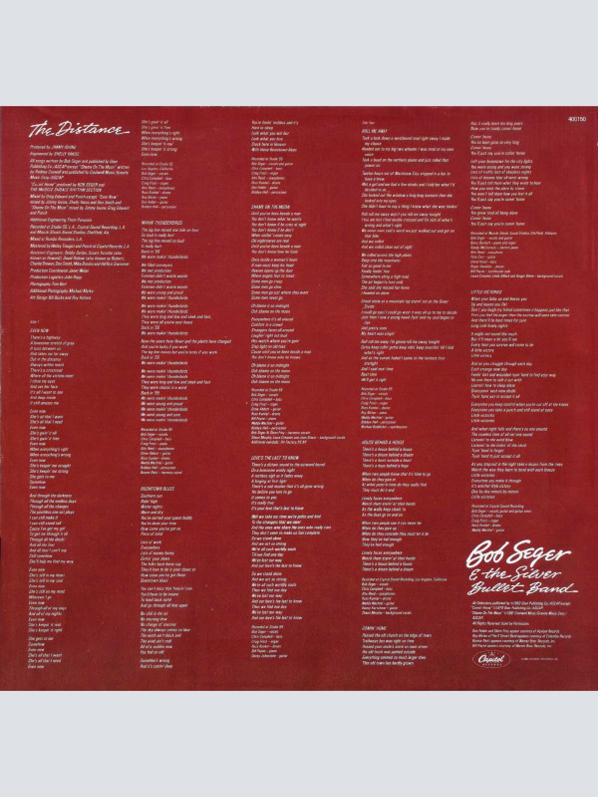 Vinyl / Bob Seger And The Silver Bullet Band - The Distance