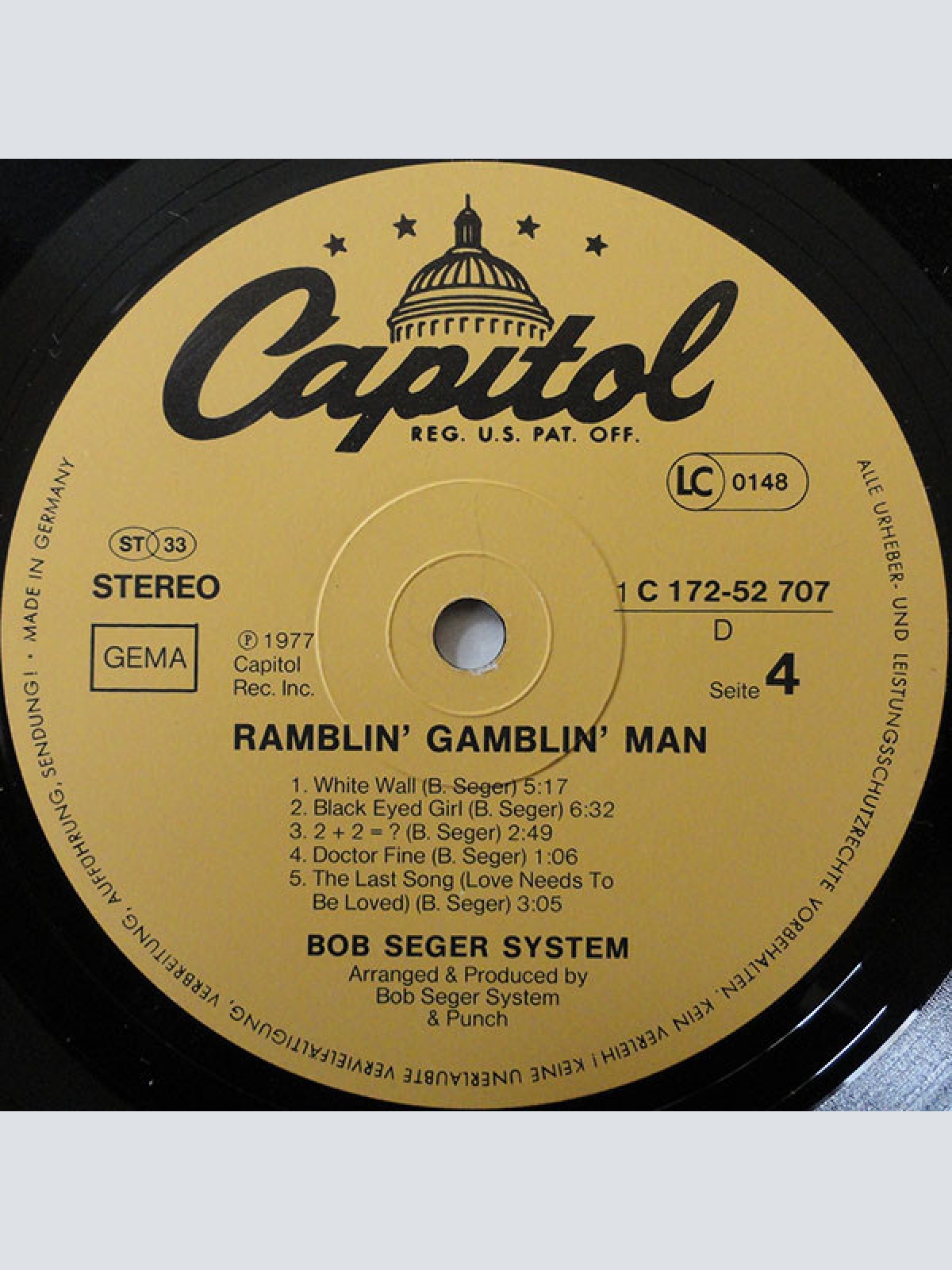 Vinyl / Bob Seger System - Mongrel / Ramblin' Gamblin' Man