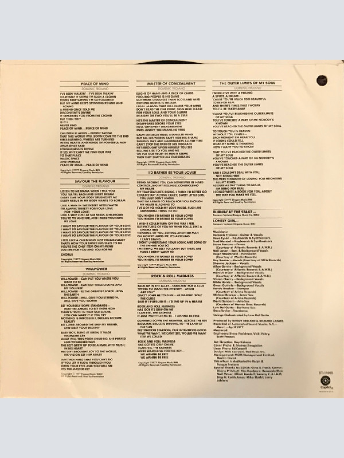 Vinyl / The Domenic Troiano Band - Burnin' At The Stake