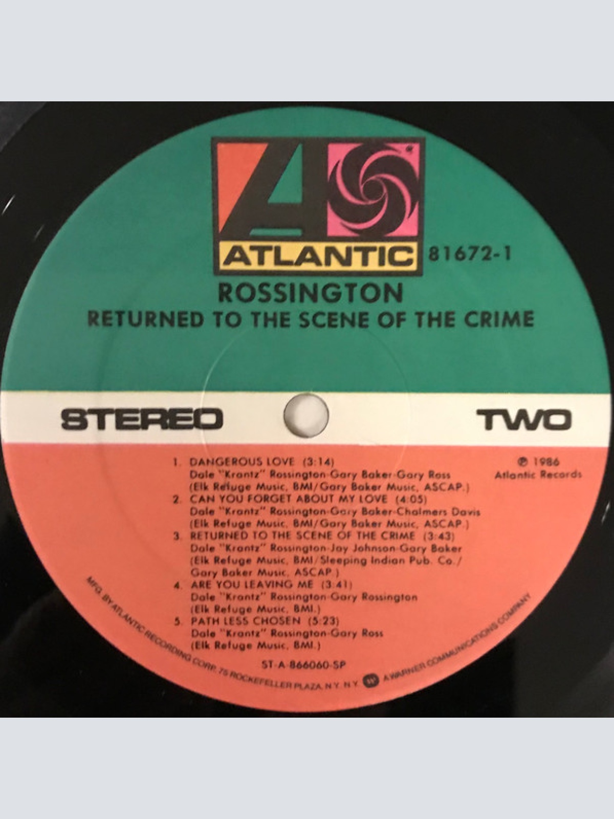 Vinyl / Rossington - Returned To The Scene Of The Crime