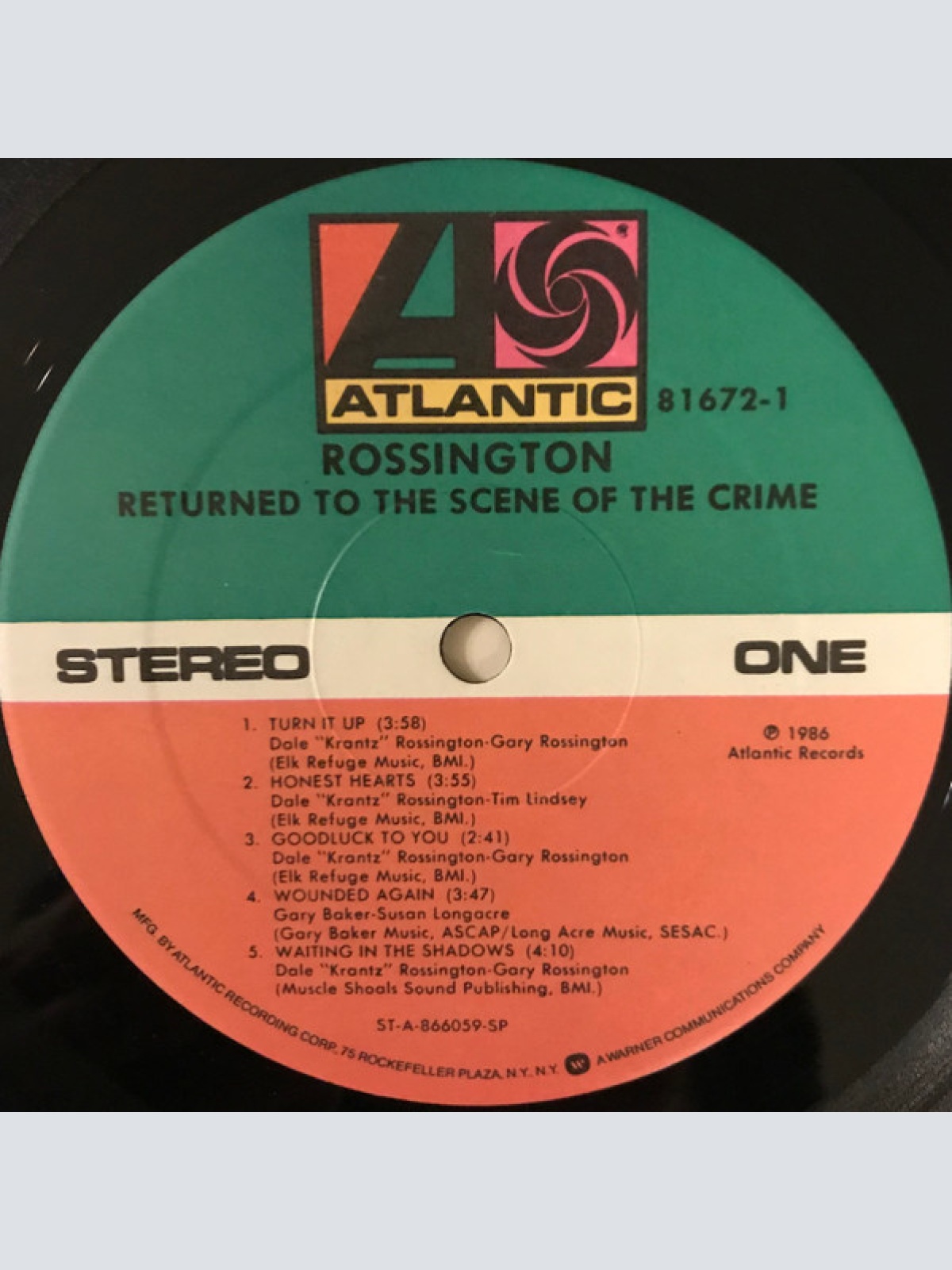 Vinyl / Rossington - Returned To The Scene Of The Crime