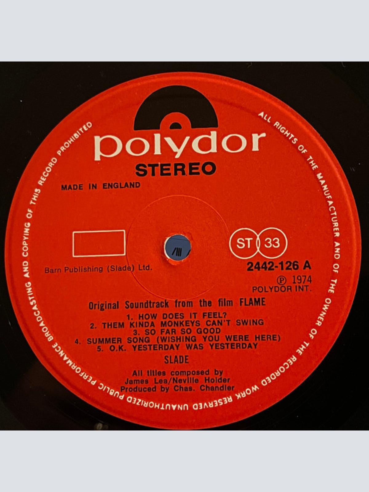 Vinyl / Slade - Original Soundtrack From The Film Flame