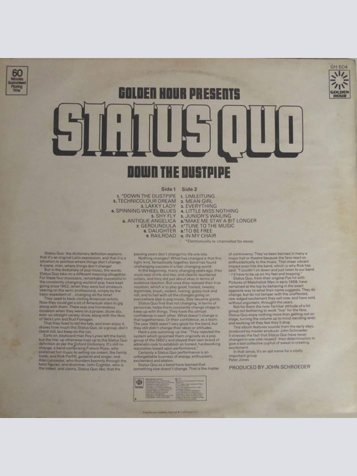 Vinyl / Status Quo - Status Quo - Down The Dustpipe