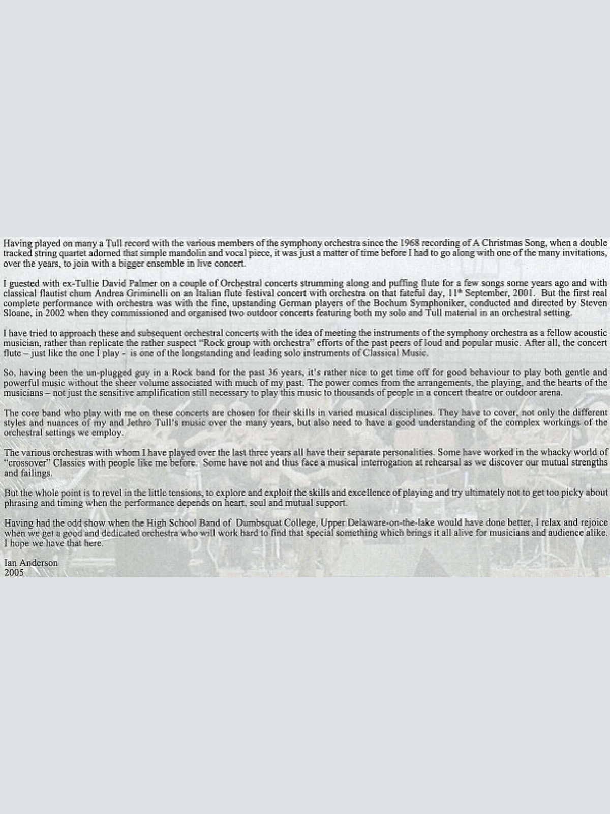 Vinyl / Ian Anderson - Plays The Orchestral Jethro Tull