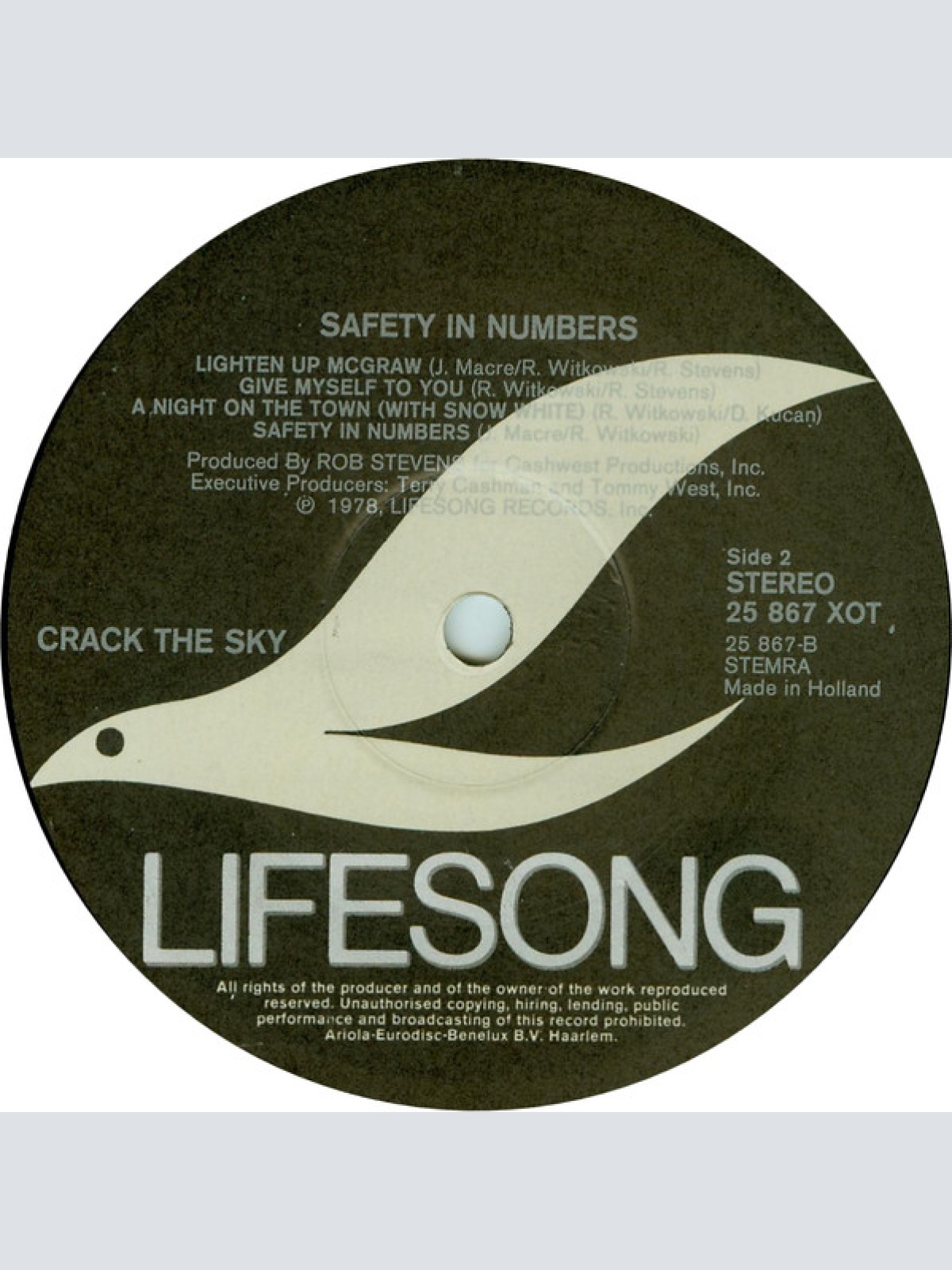 Vinyl / Crack The Sky - Safety In Numbers