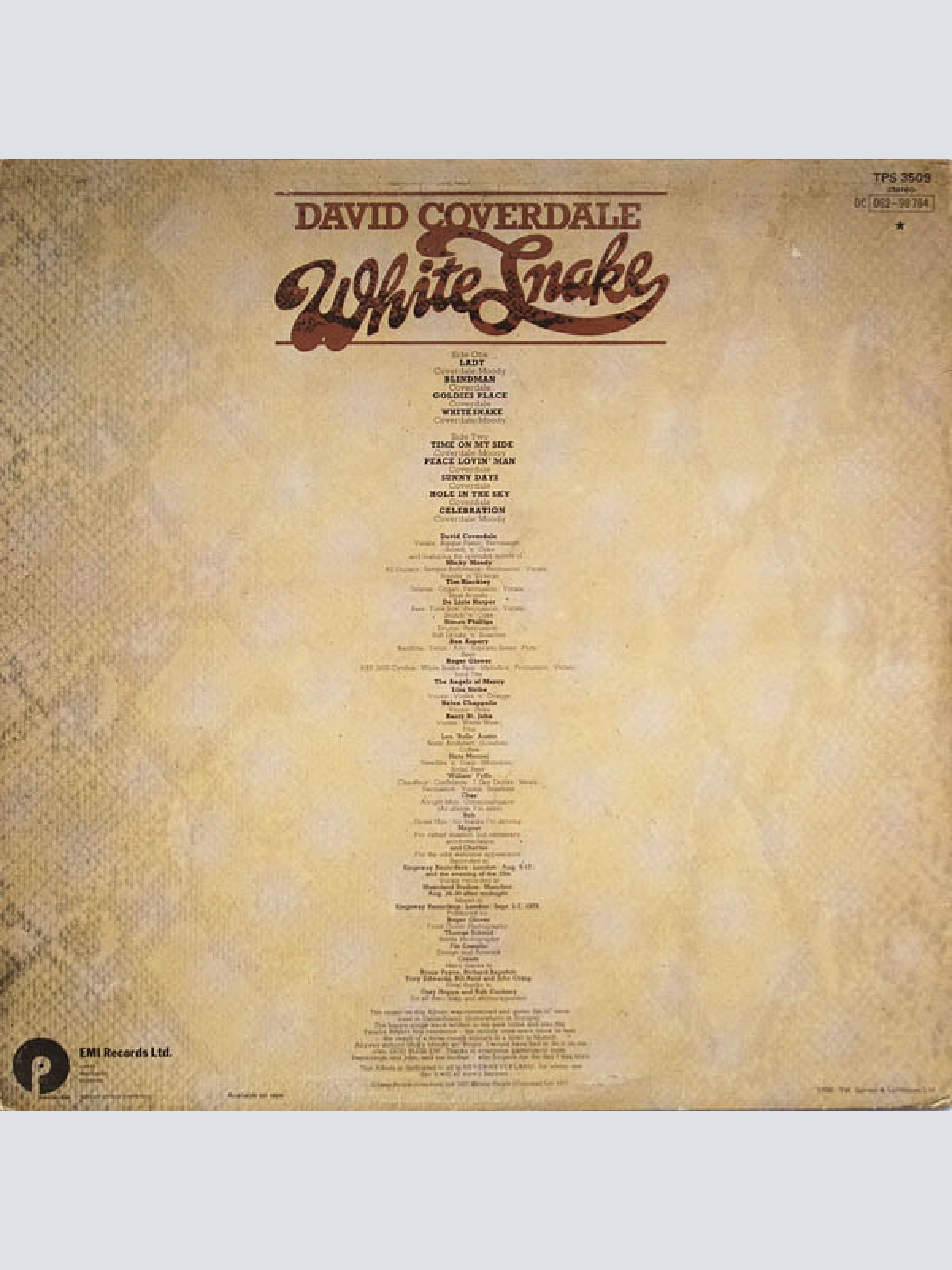 Vinyl / David Coverdale - Whitesnake