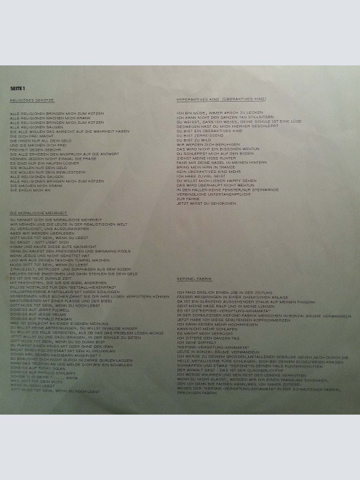 Vinyl / Dead Kennedys - In God We Trust, Inc.