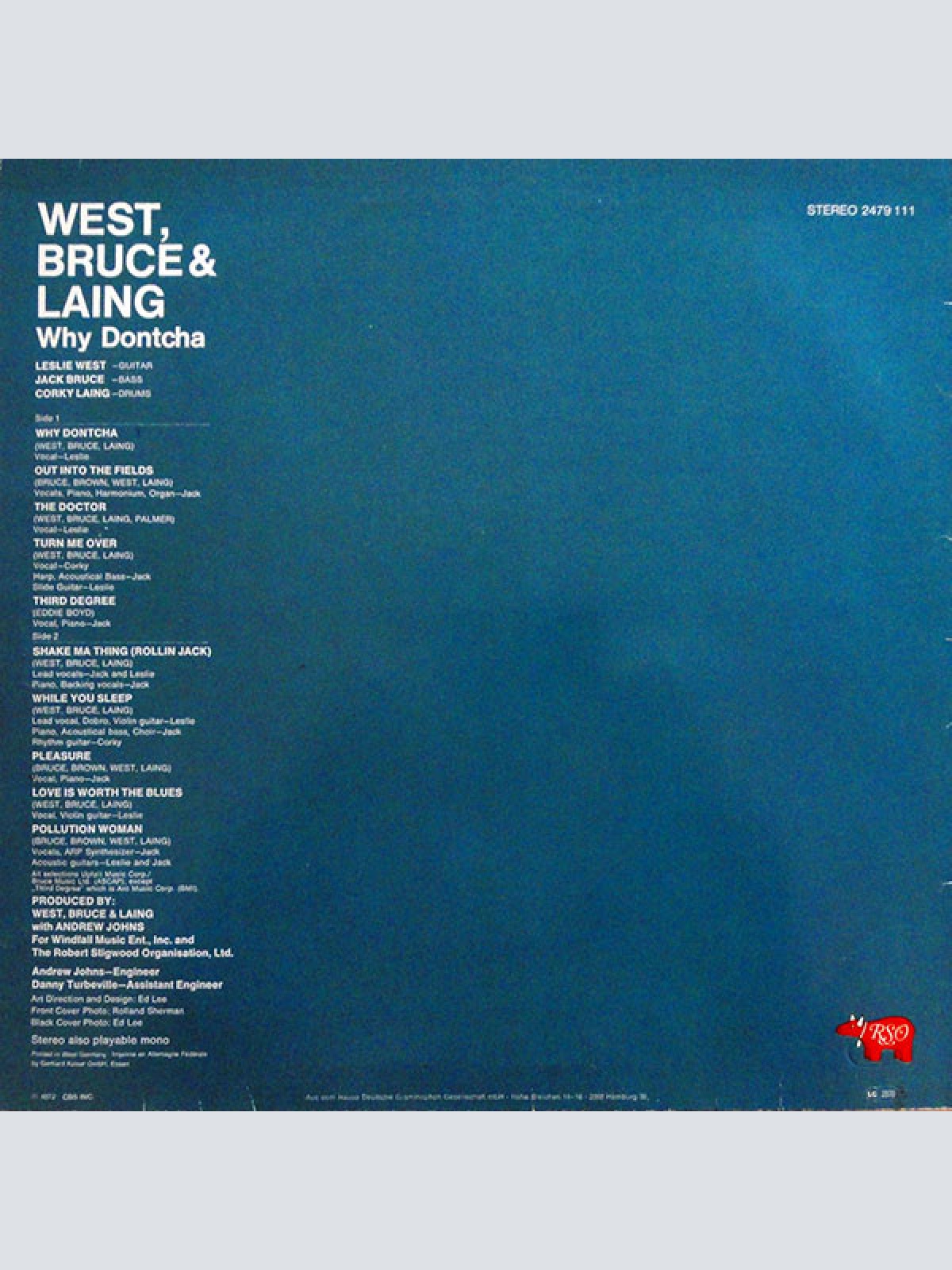 Vinyl / West, Bruce & Laing - Why Dontcha
