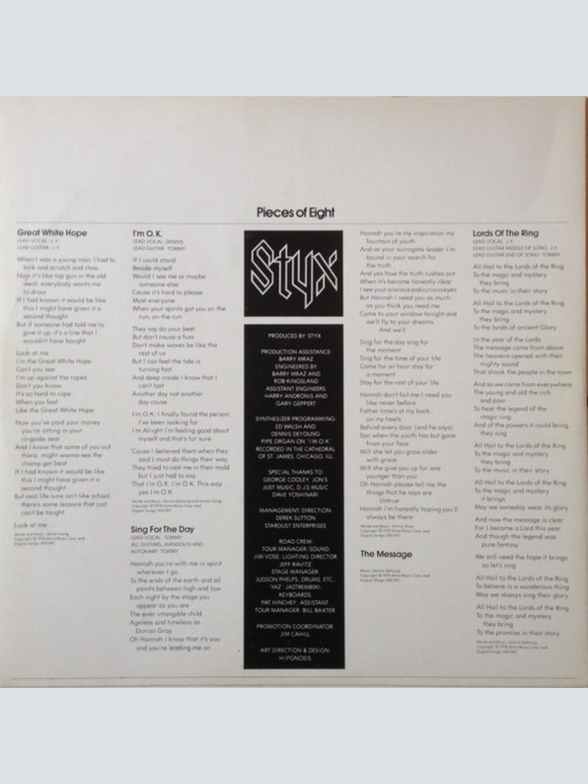 Vinyl / Styx - Pieces Of Eight