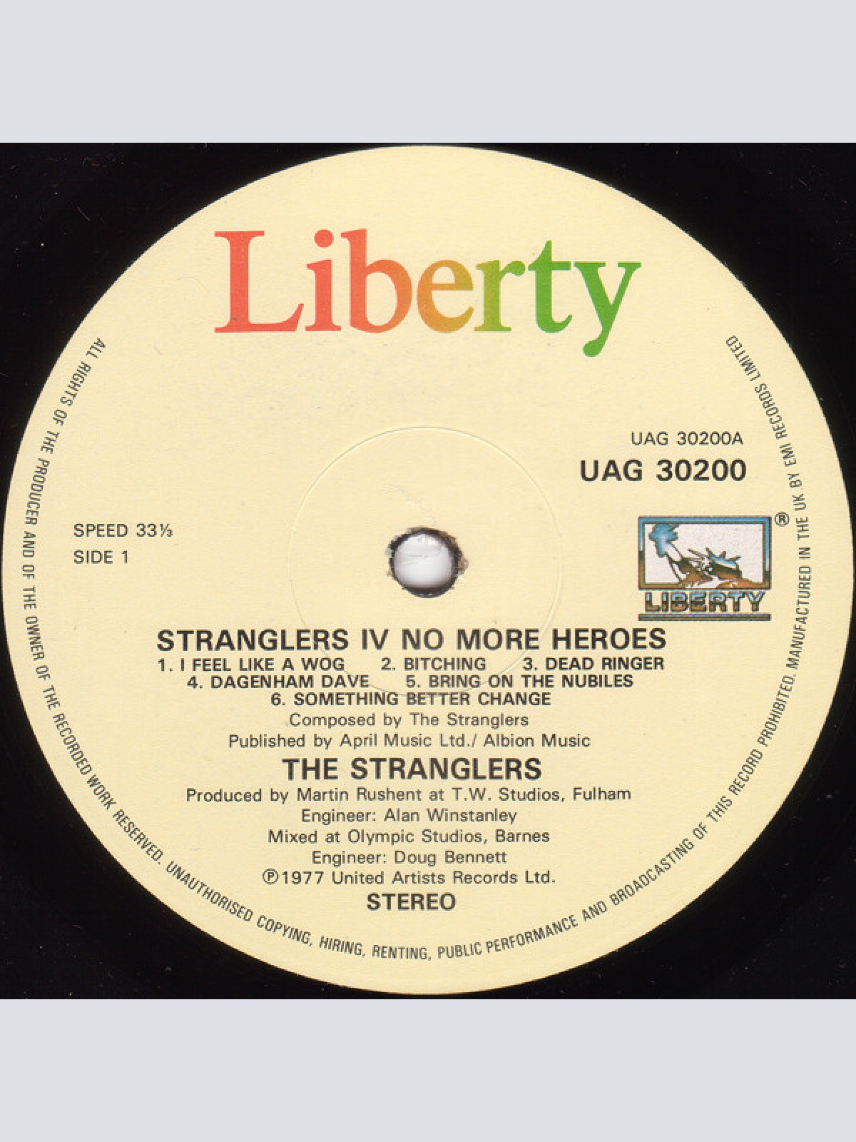 Vinyl / The Stranglers - Stranglers IV No More Heroes