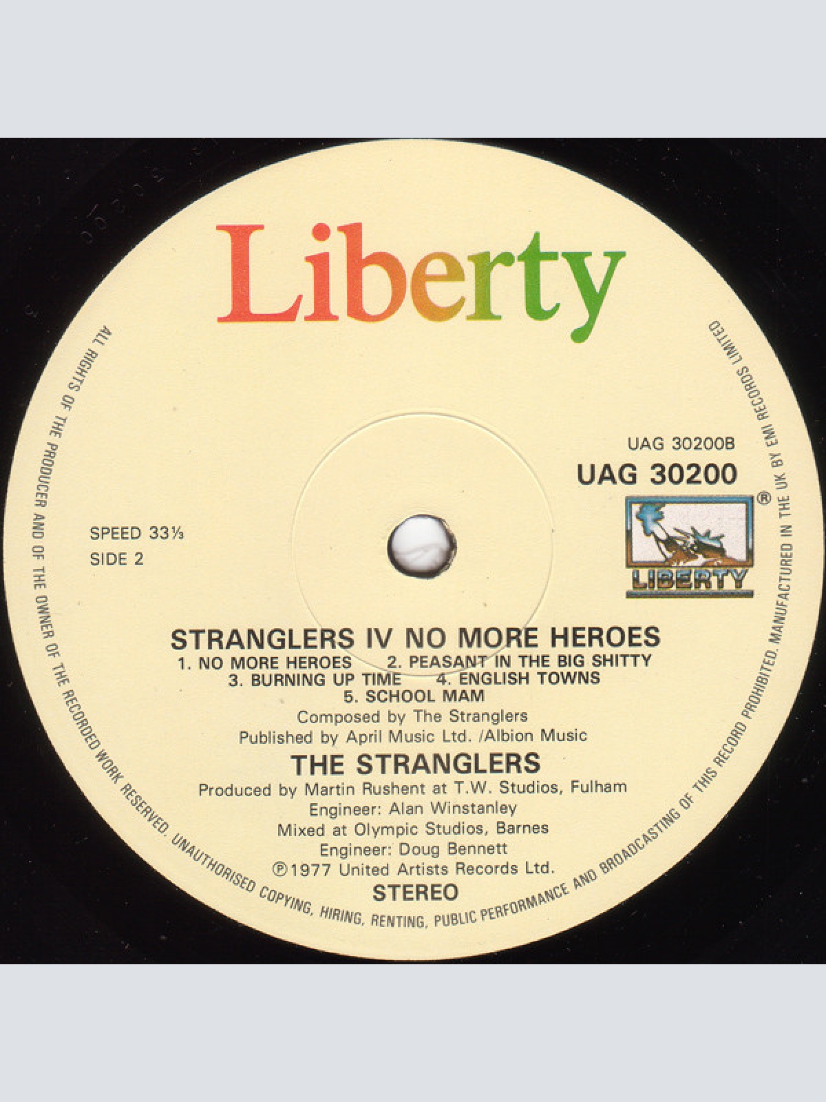 Vinyl / The Stranglers - Stranglers IV No More Heroes