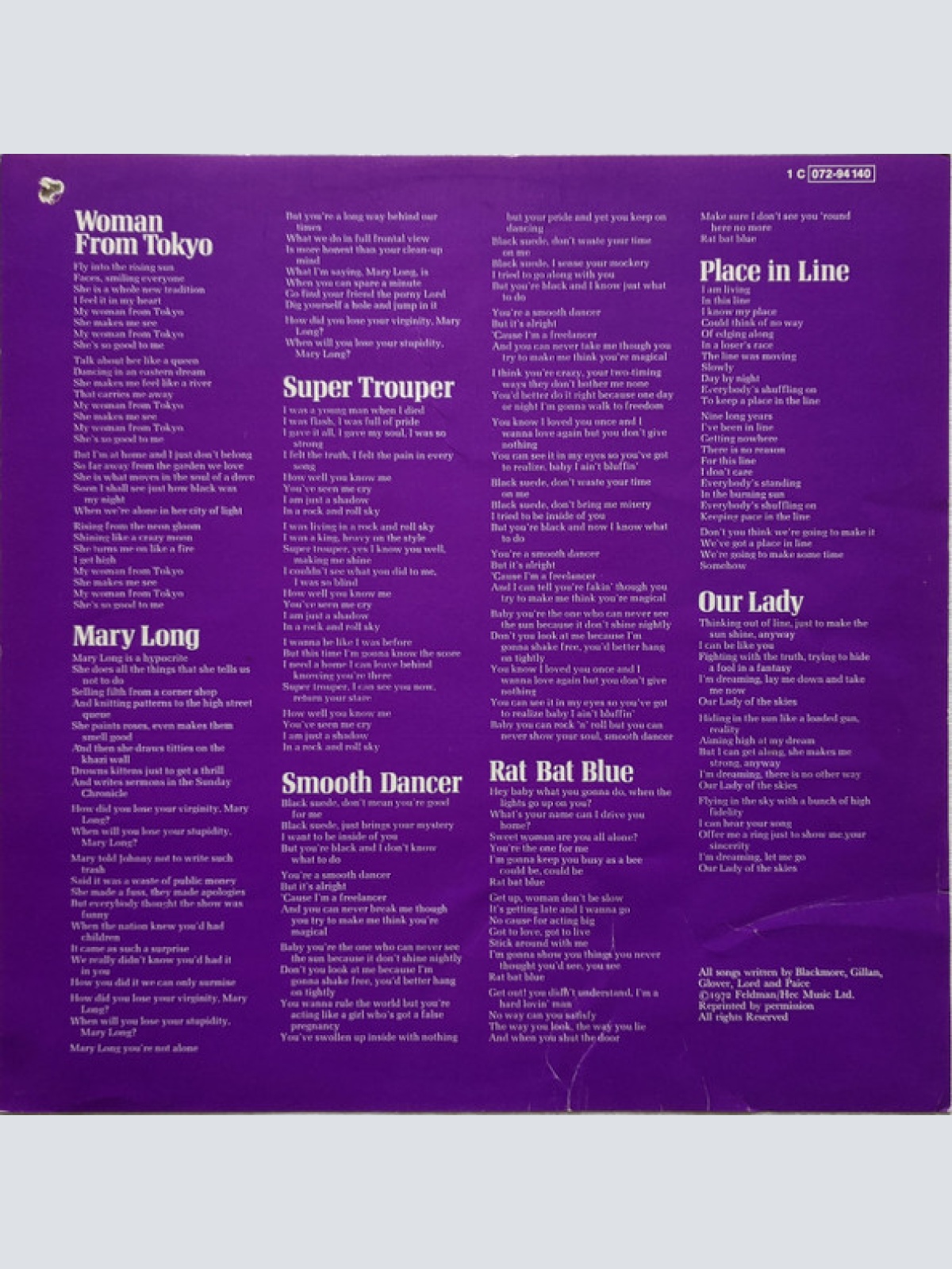 Vinyl / Deep Purple - Who Do We Think We Are