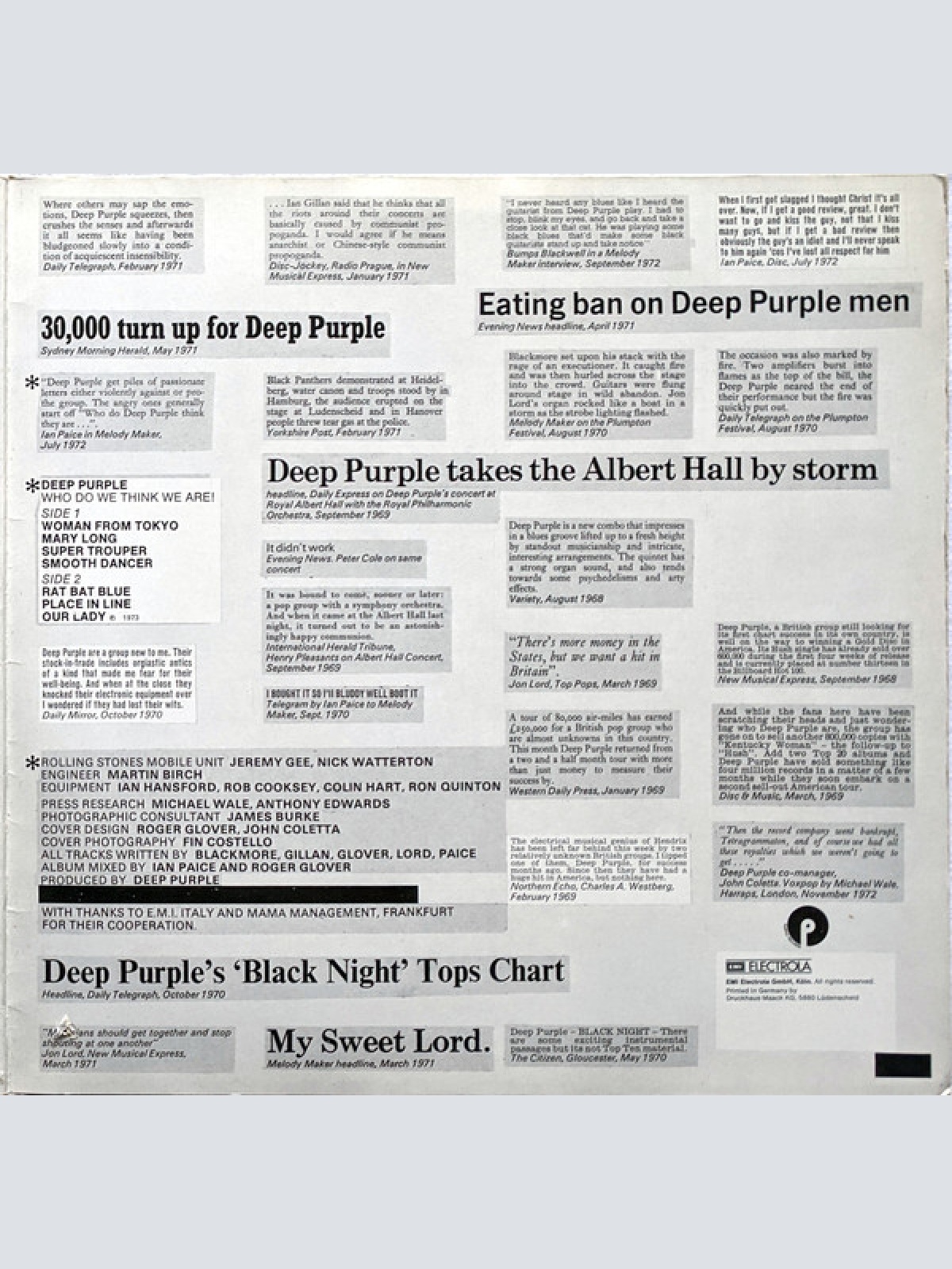 Vinyl / Deep Purple - Who Do We Think We Are