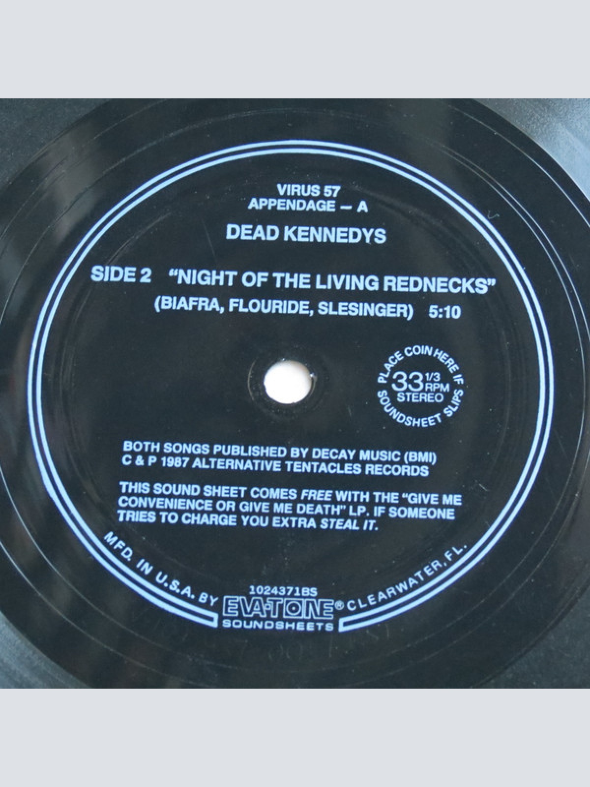 Vinyl / Dead Kennedys - Give Me Convenience Or Give Me Death