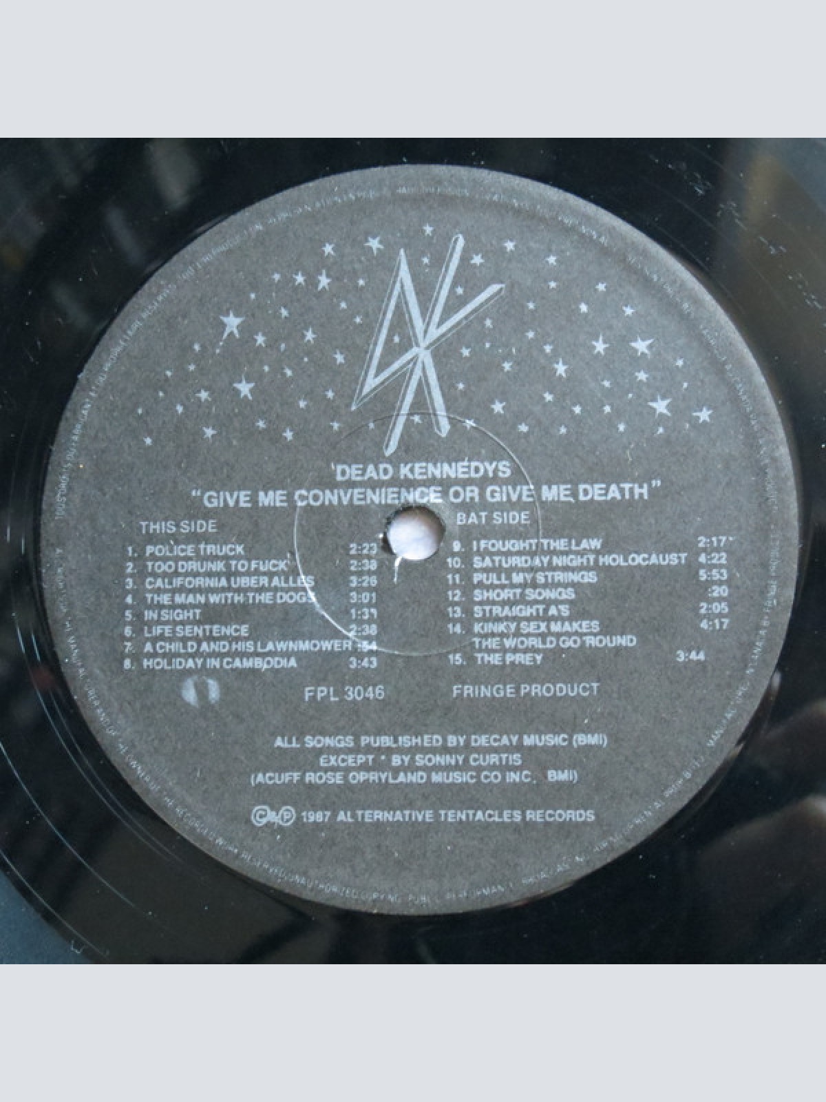 Vinyl / Dead Kennedys - Give Me Convenience Or Give Me Death