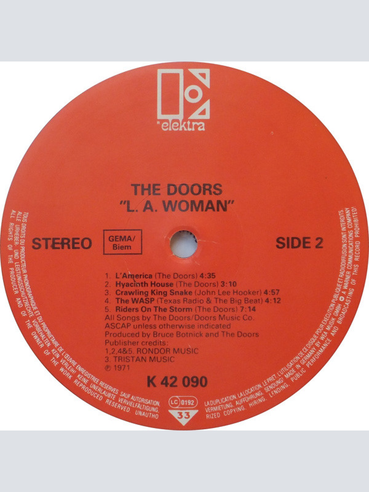 Vinyl / Doors* - L.A. Woman