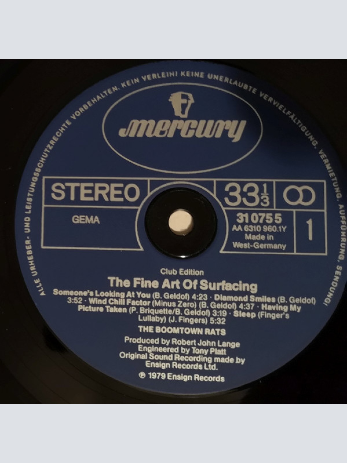 Vinyl / The Boomtown Rats - The Fine Art Of Surfacing