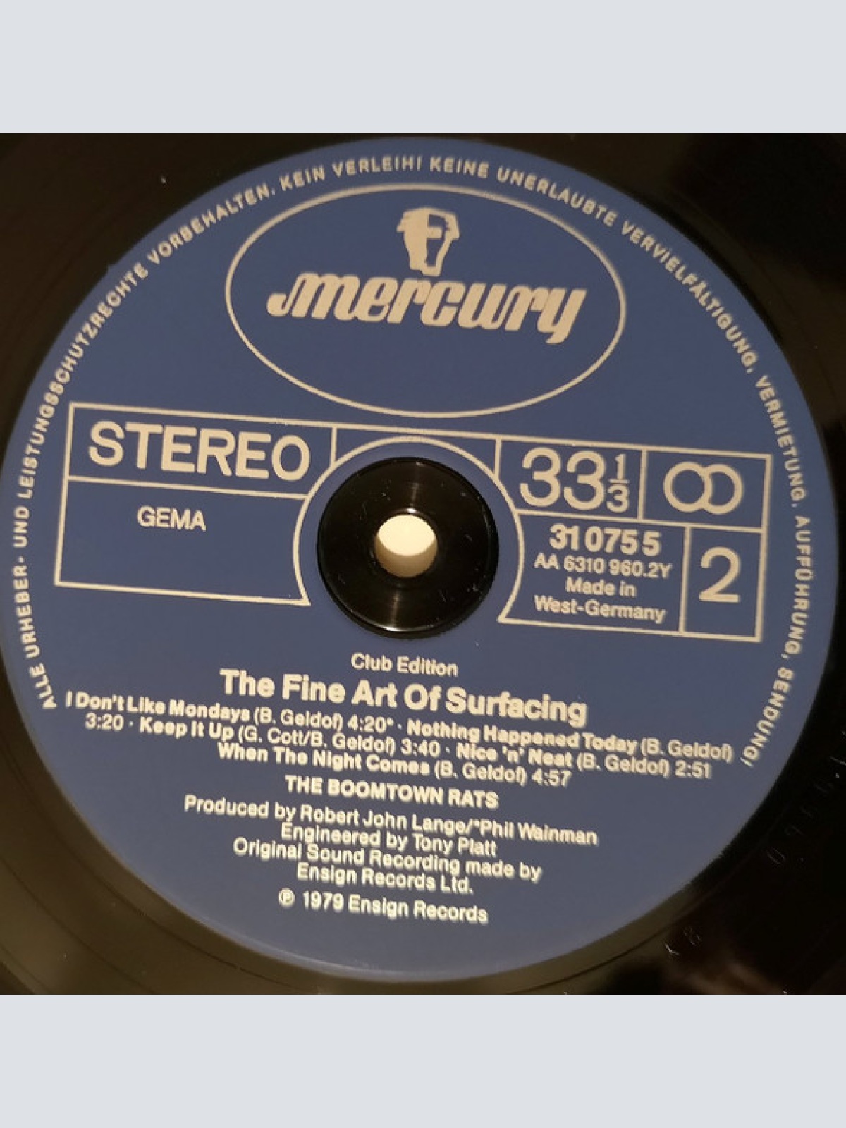 Vinyl / The Boomtown Rats - The Fine Art Of Surfacing