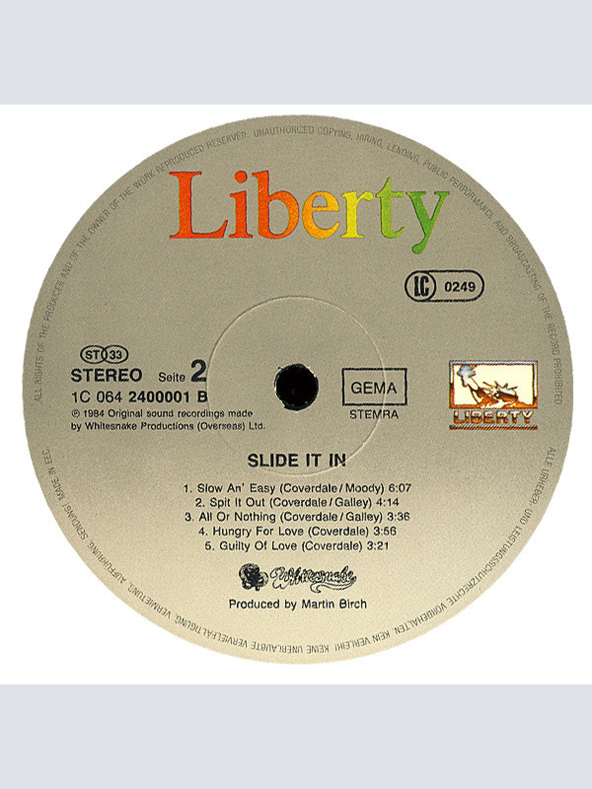 Vinyl / Whitesnake - Slide It In