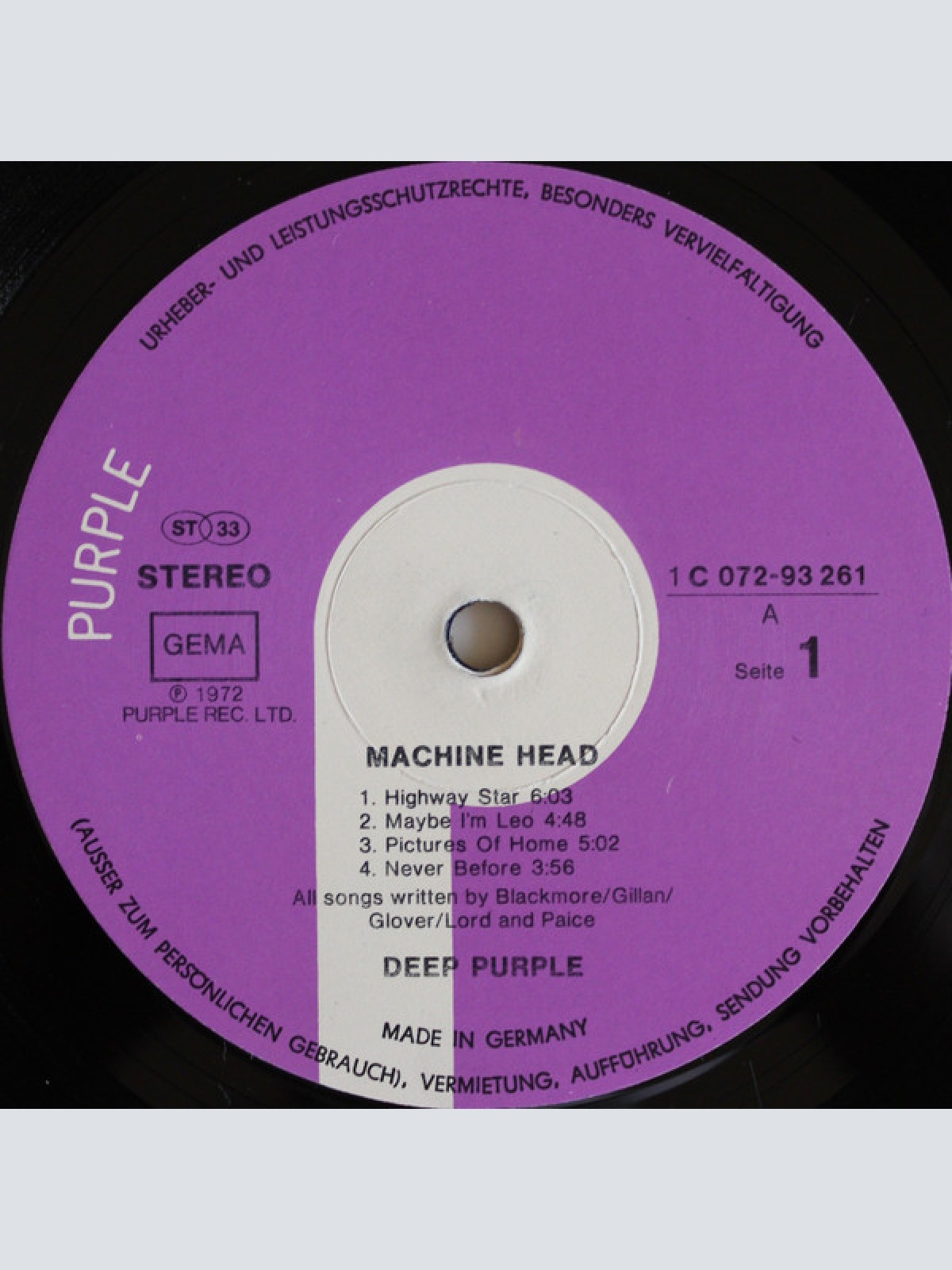 Vinyl / Deep Purple - Machine Head
