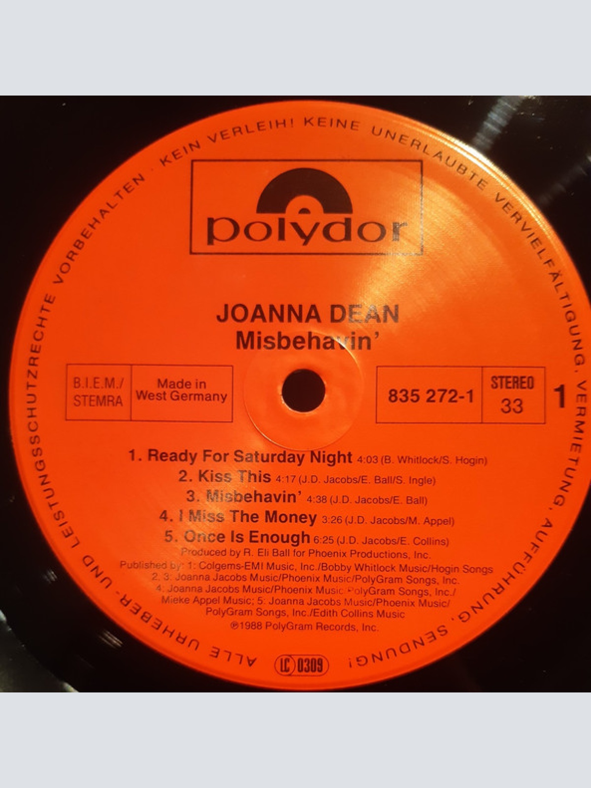 Vinyl / Joanna Dean - Misbehavin'