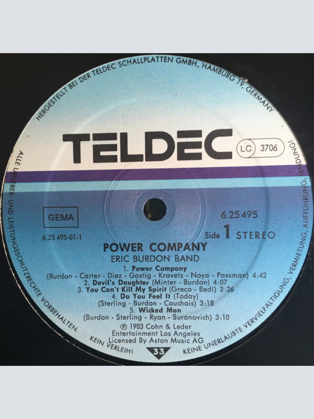Vinyl / Eric Burdon Band - Power Company