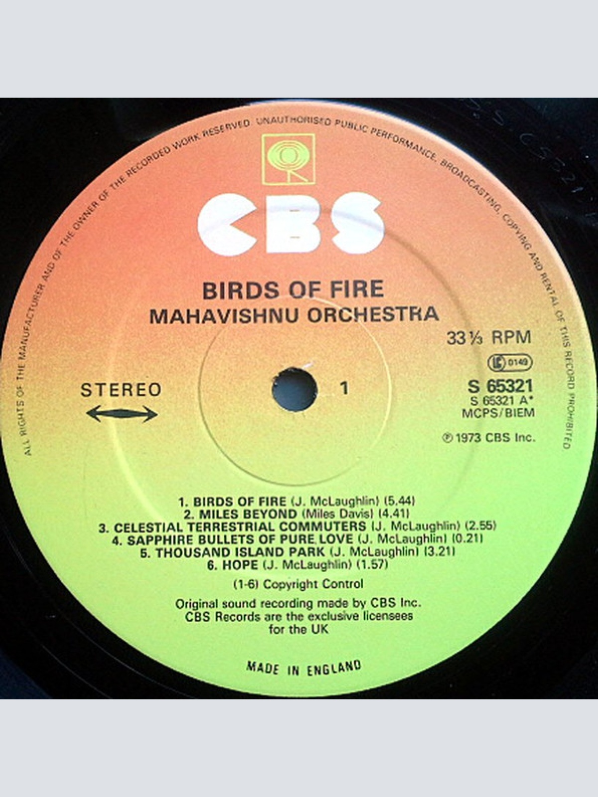 Vinyl / Mahavishnu Orchestra - Birds Of Fire