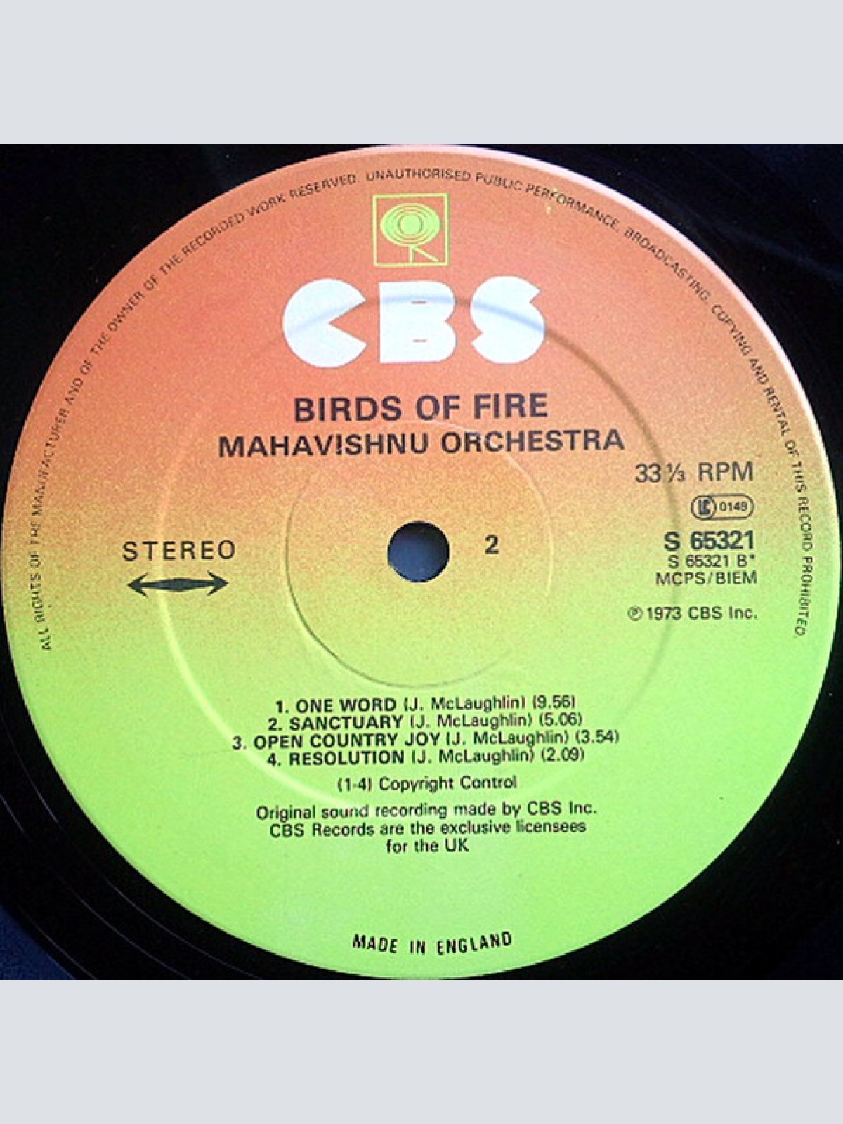 Vinyl / Mahavishnu Orchestra - Birds Of Fire