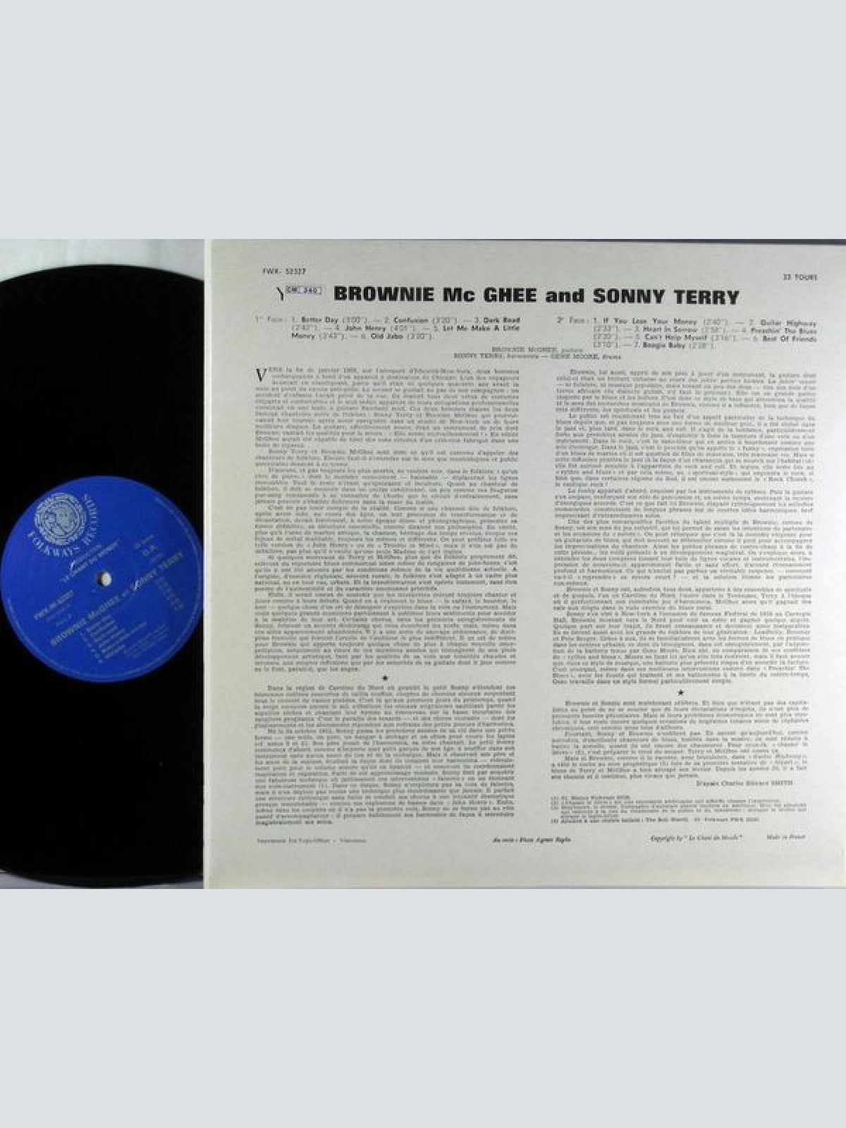 Vinyl / Brownie McGhee And Sonny Terry* - Brownie McGhee And Sonny Terry Sing