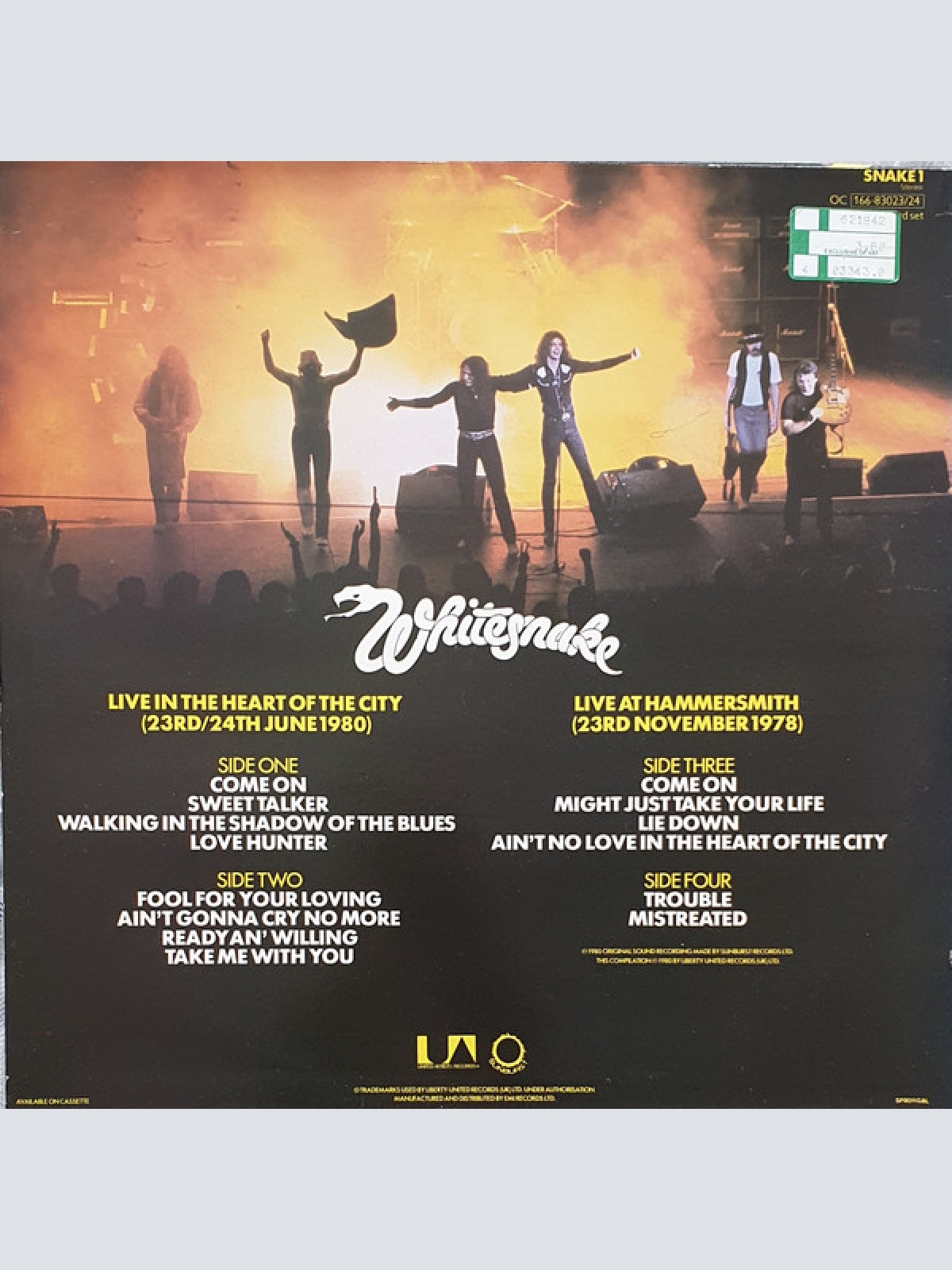 Vinyl / Whitesnake - Live... In The Heart Of The City
