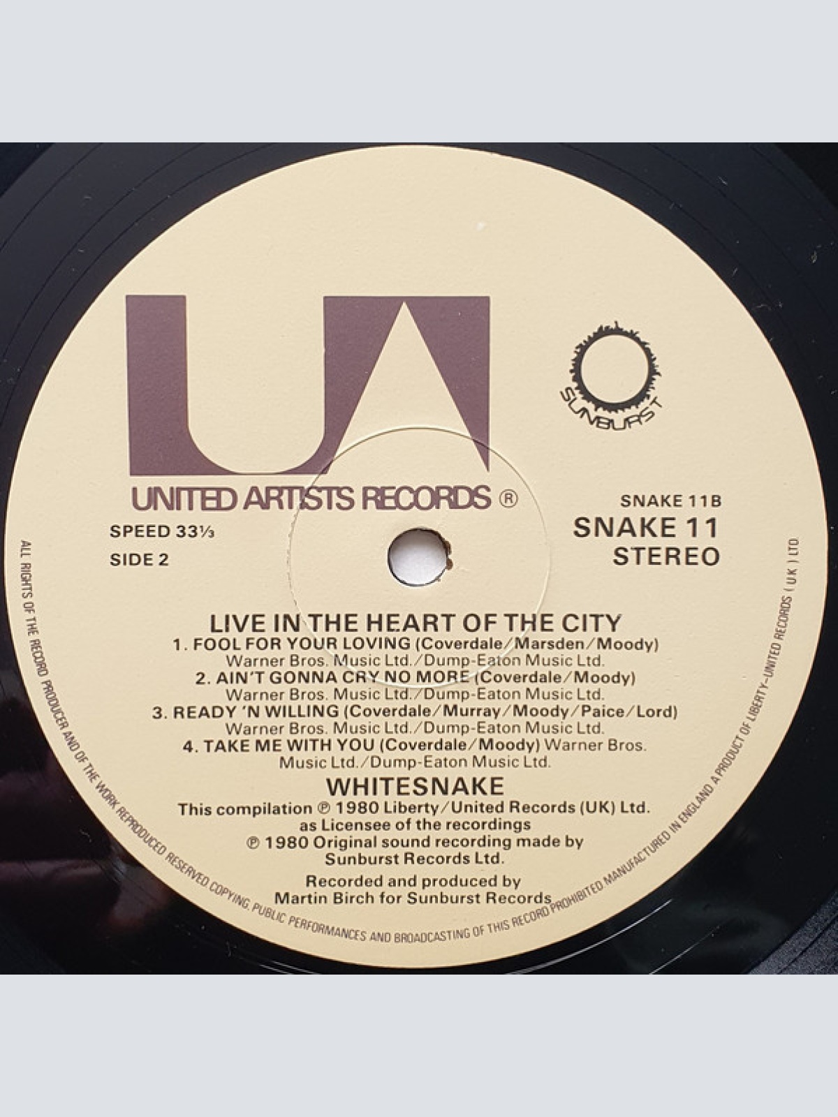 Vinyl / Whitesnake - Live... In The Heart Of The City