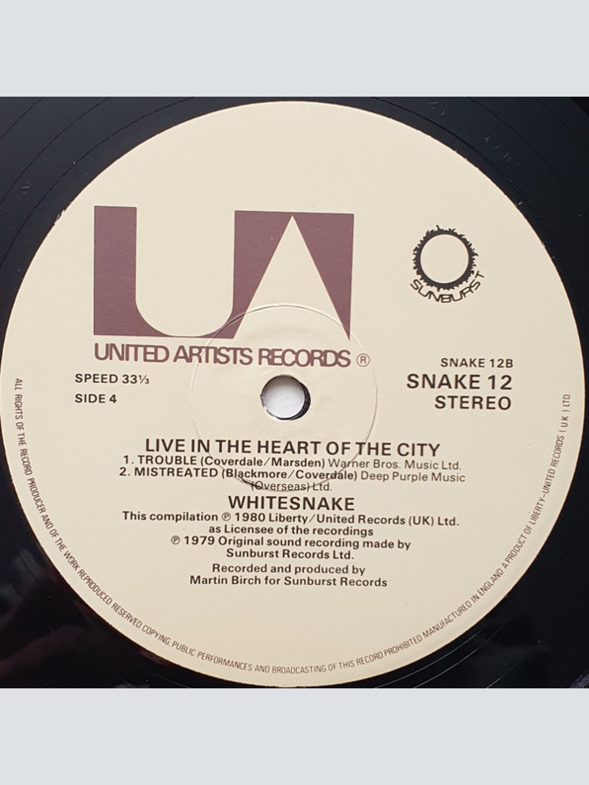 Vinyl / Whitesnake - Live... In The Heart Of The City
